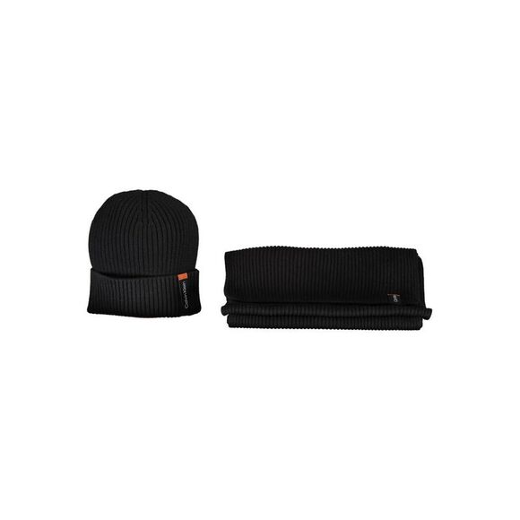 Calvin Klein Black Cotton Men Scarf Men's Set